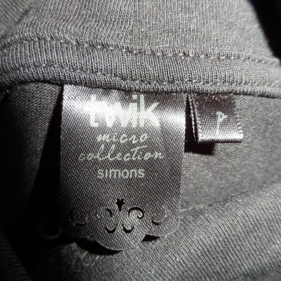 TWIK by Simons Mustard rhinestone cross Turtleneck Long Sleeve T-Shirt Size S - Picture 4 of 6